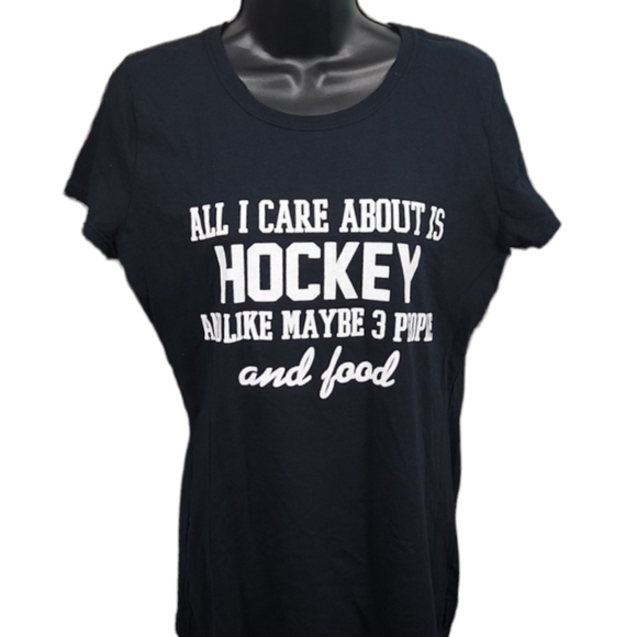 All I care about is Hockey Graphic Tee - Picture 3 of 7